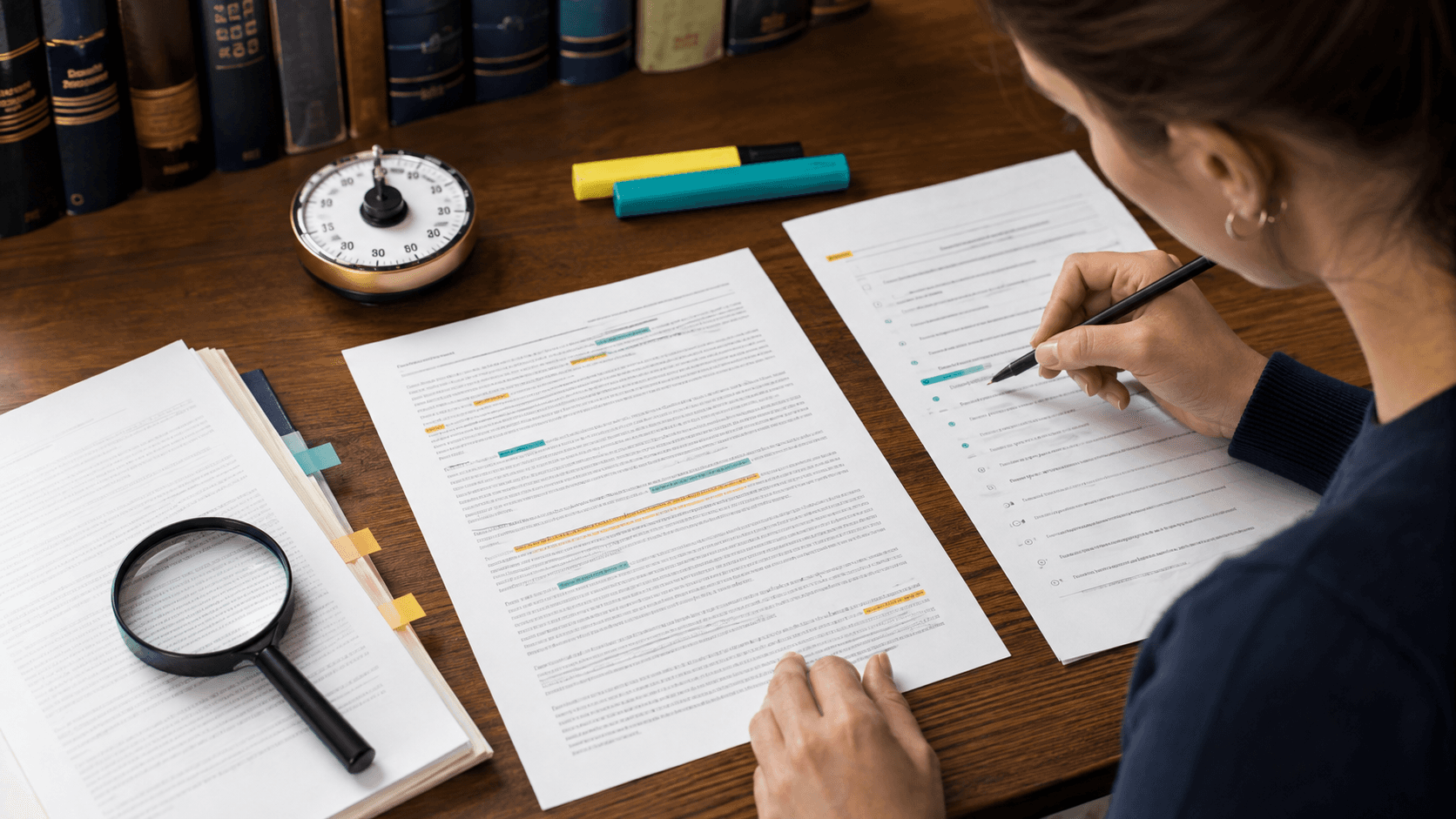 French learner locating evidence in a TEF Canada reading passage