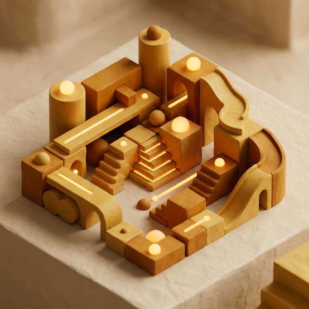 Abstract Geometric Concept (gold)